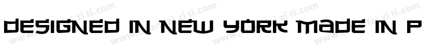 Designed in New York Made in PRC字体转换